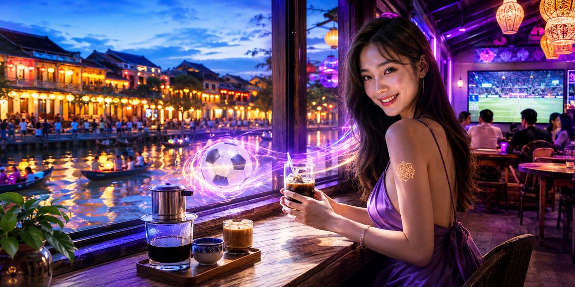Người dùng Hội An thưởng thức cà phê và theo dõi giải thưởng cá cược trực tuyến